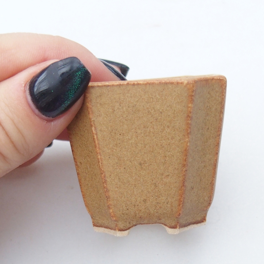 Mini miska do bonsai 4,5 x 4,5 x 4 cm, brązowa