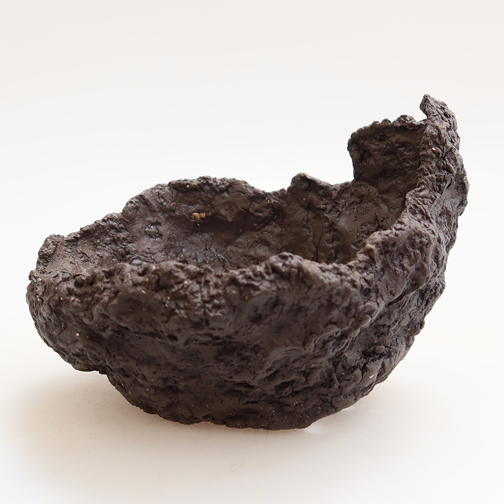 Ceramiczna skorupa 9,5 x 8 x 8 cm, kolor brązowy