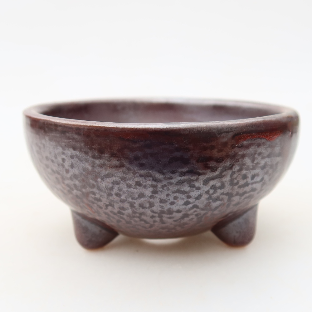 Ceramiczna miska do bonsai 10 x 10 x 5 cm, brązowa