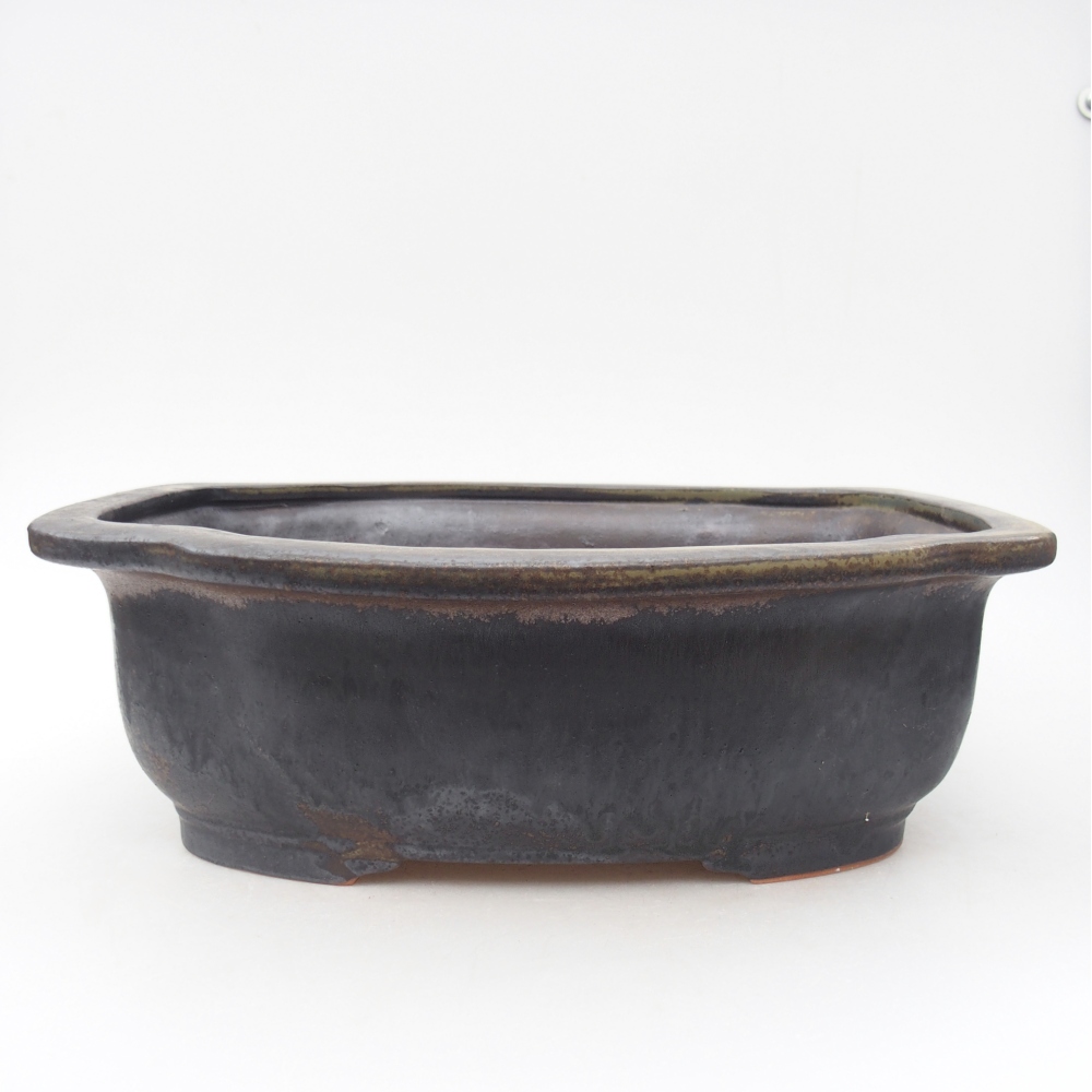 Ceramiczna miska na bonsai 30 x 26 x 10,5 cm, brązowa