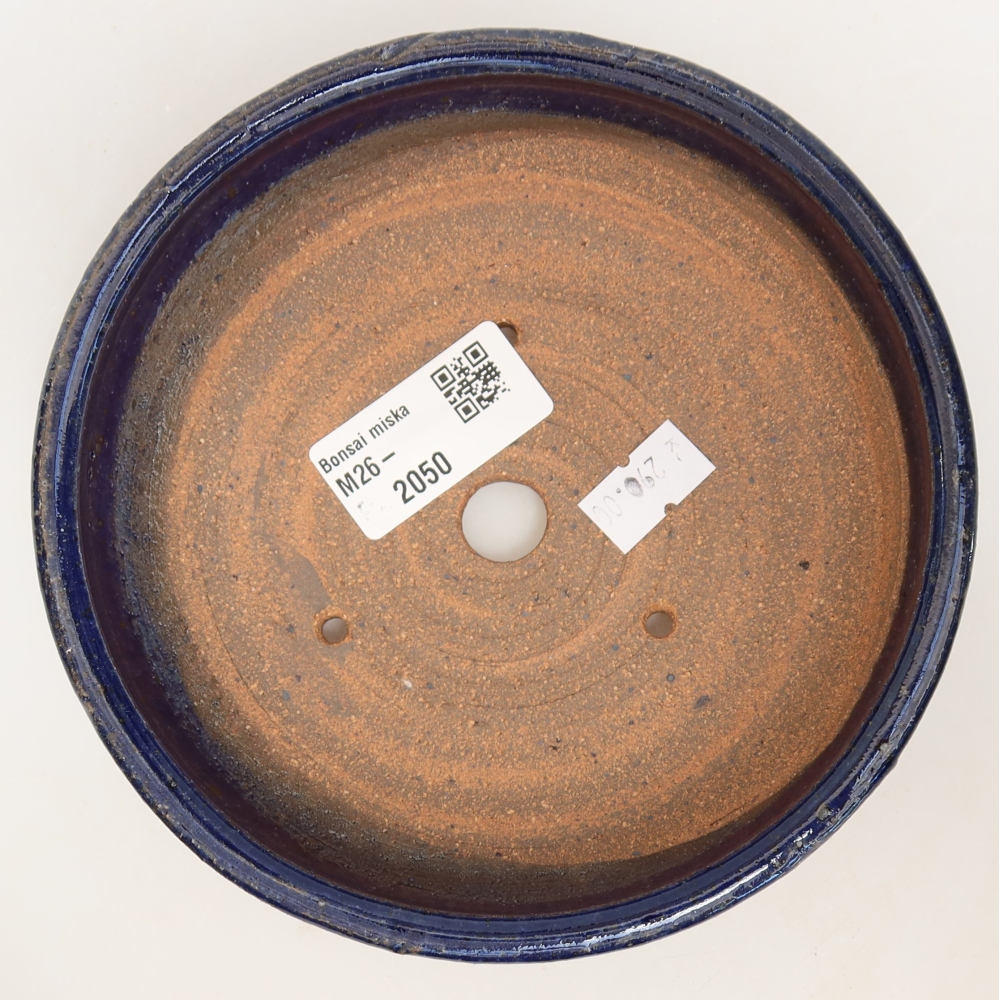 Ceramiczna miska do bonsai 14,5 x 14,5 x 4,5 cm, kolor niebieski