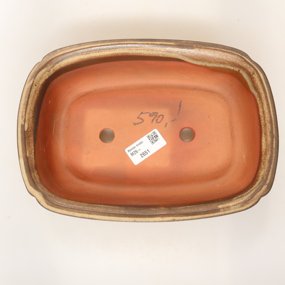 Ceramiczna miska  24,5 x 17,5 x 6 cm, kolor brązowy