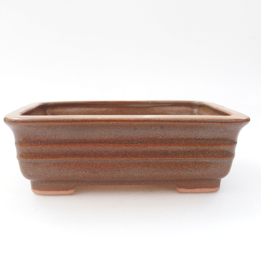 Ceramiczna miska bonsai 13,5 x 9,5 x 4,5 cm, kolor brązowy