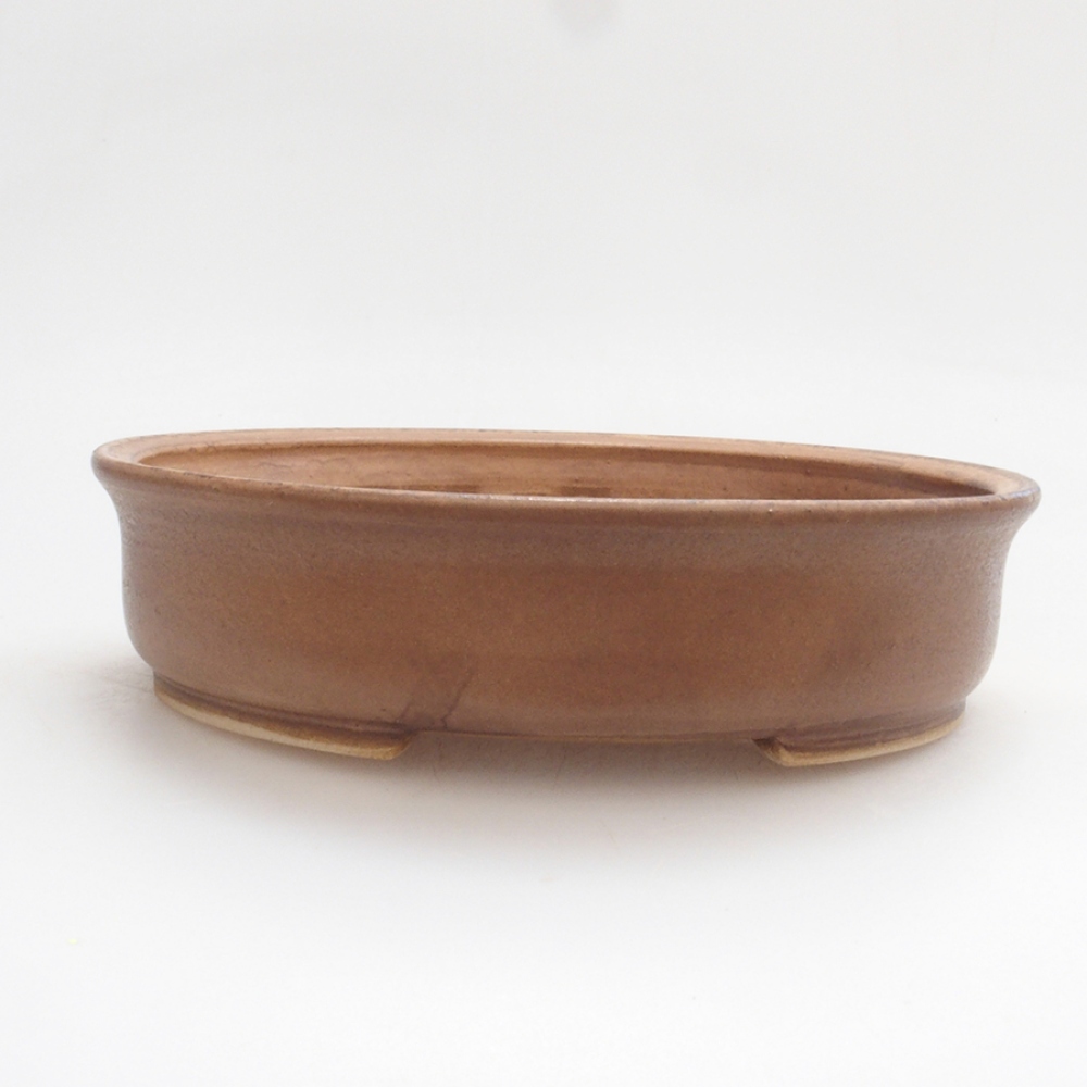 Ceramiczna miska do bonsai 17 x 15 x 4 cm, kolor brązowy