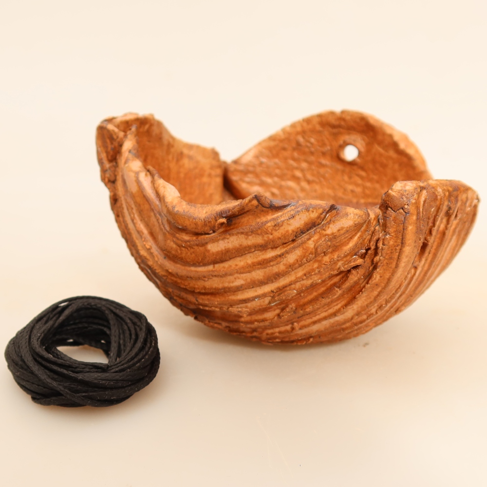 Ceramiczna skorupa do kokedamy 10 x 9,5 x 6 cm, kolor różowy