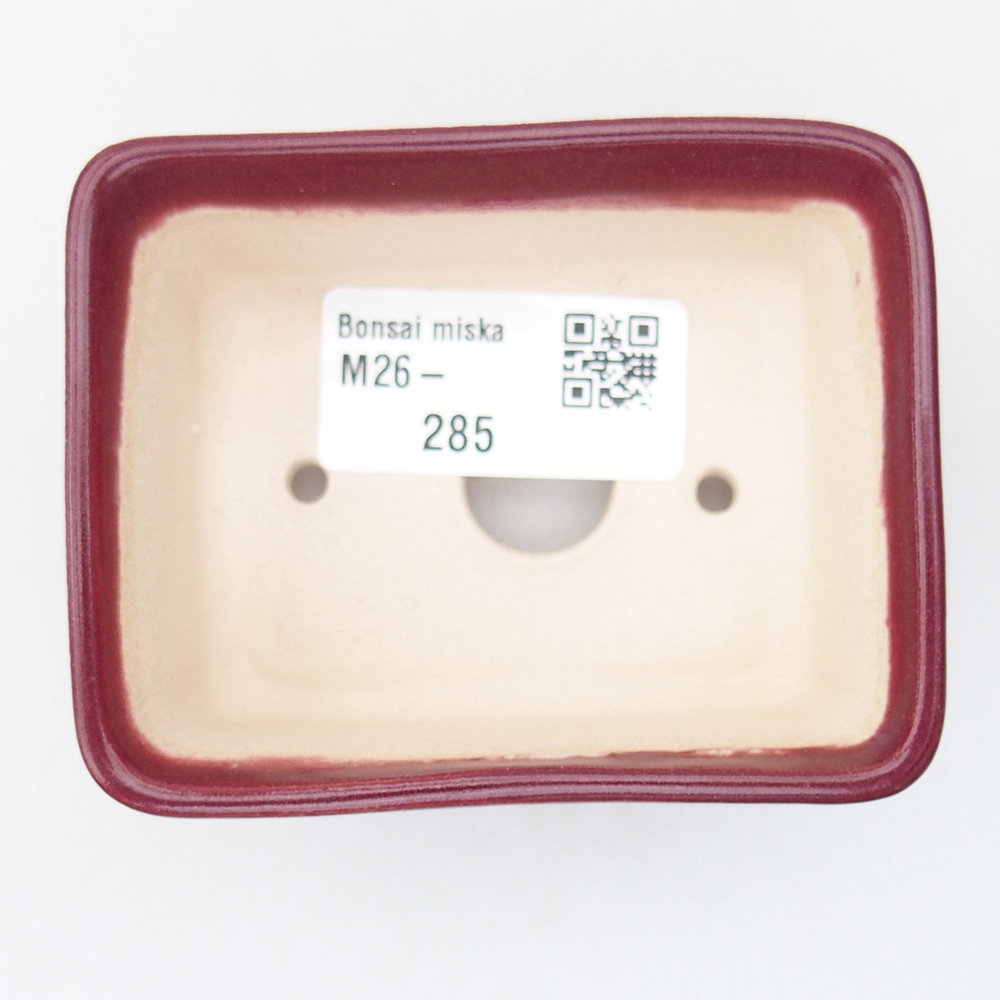 Mini miska do bonsai 8 x 6,5 x 3,5 cm, bordowa