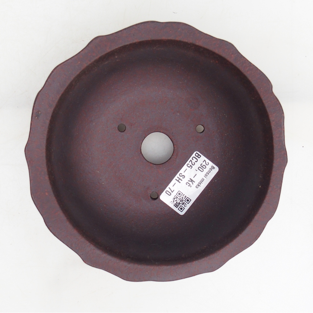 Ceramiczna miska do bonsai 15 x 15 x 6,5 cm, brązowa