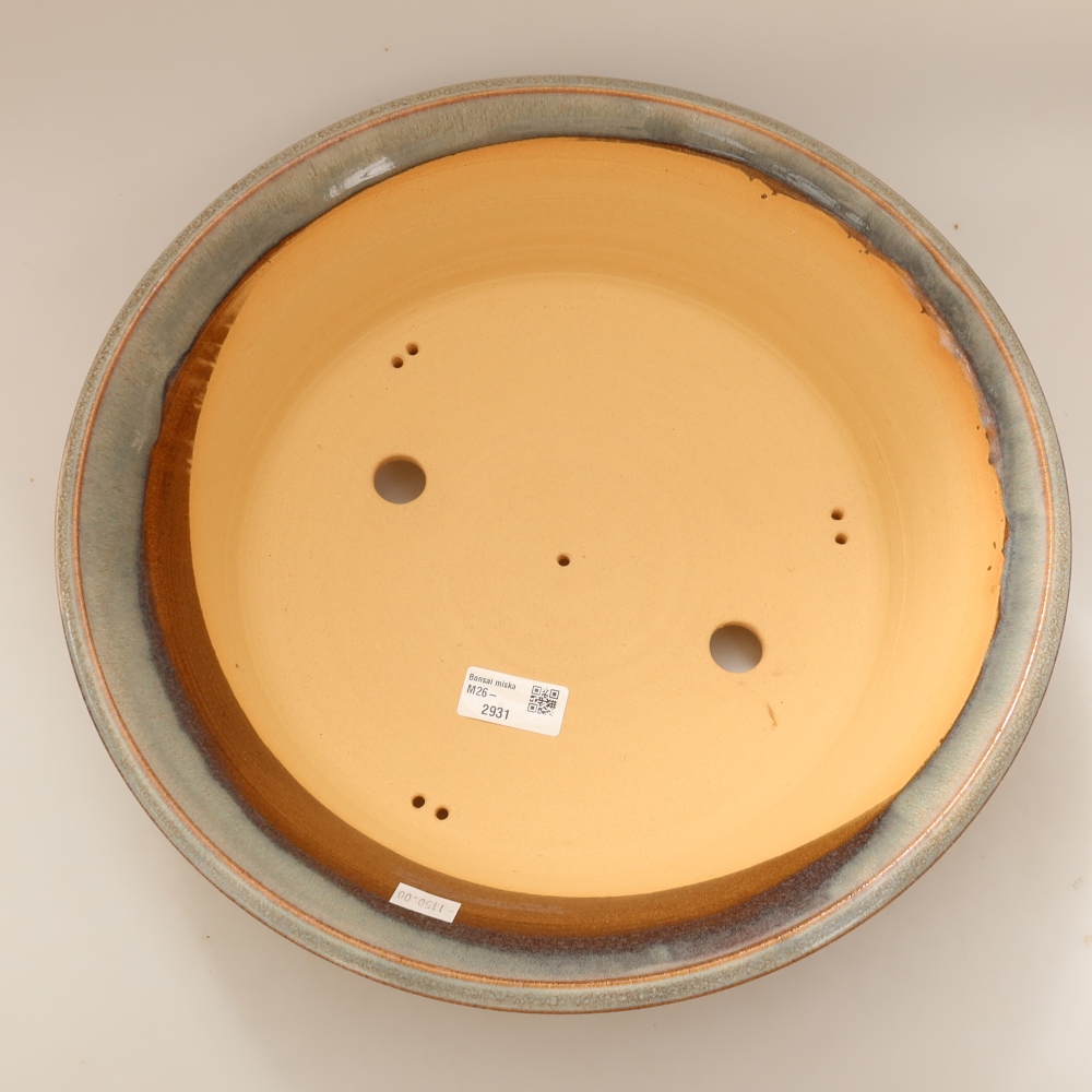 Ceramiczna miska do bonsai 35,5 x 35,5 x 9 cm, kolor szary – WYŁĄCZNIE ODBIÓR OSOBISTY lub transport na palecie