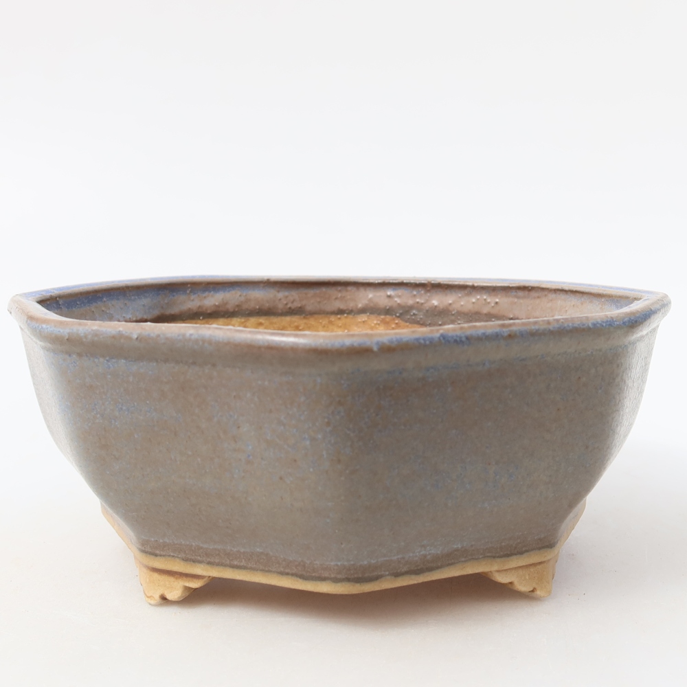 Ceramiczna miska do bonsai 17 x 16 x 6,5 cm, kolor niebieski