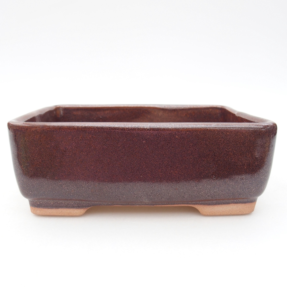 Ceramiczna miska bonsai 15 x 11 x 5,5 cm, kolor brązowy