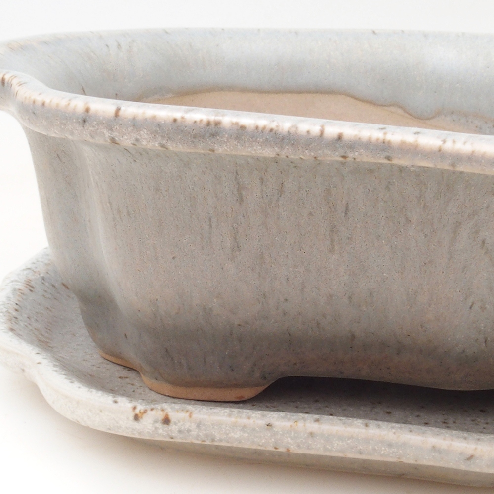 Bonsai bowl + spodek H01 - 12x9x5 cm