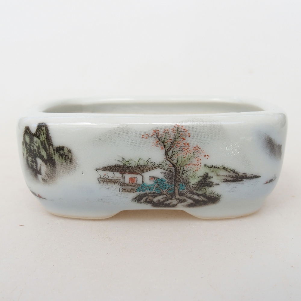 Mini miska do bonsai 8 x 6 x 3 cm, biała