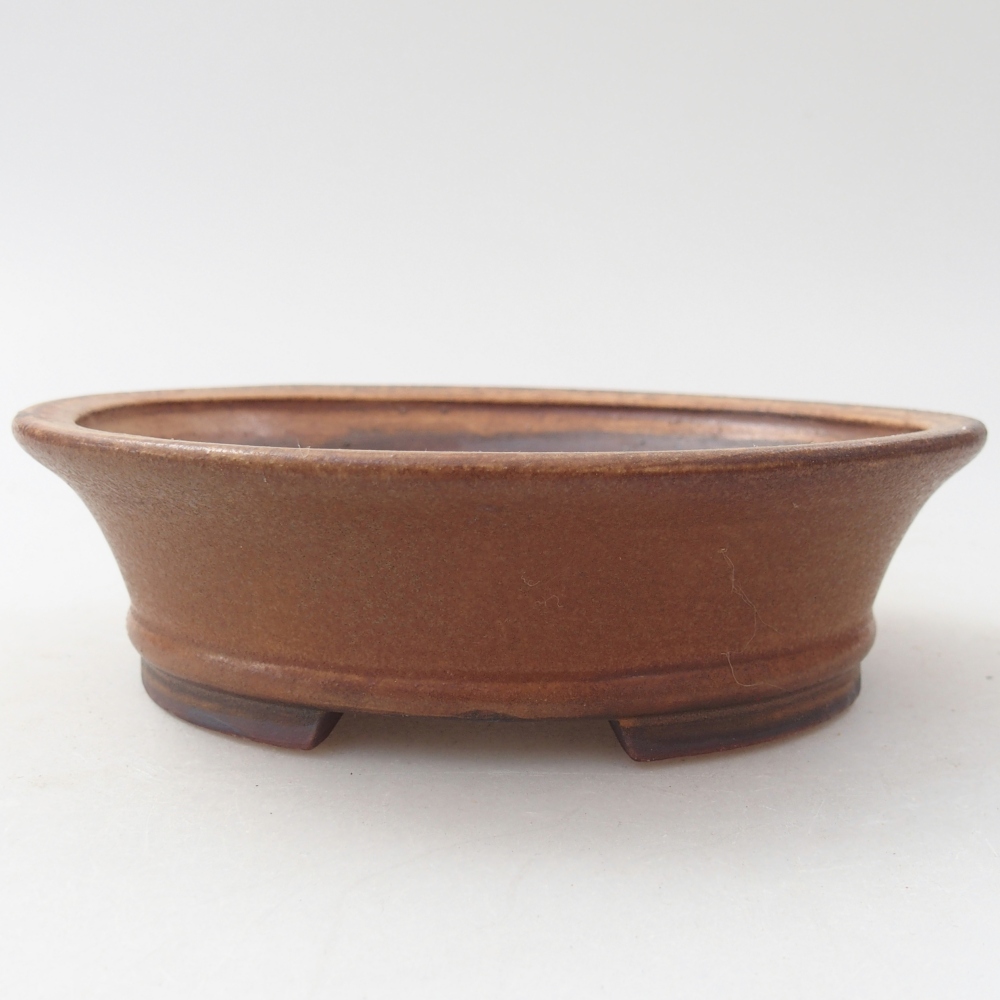 Ceramiczna miska do bonsai 14 x 12,5 x 4 cm, brązowa