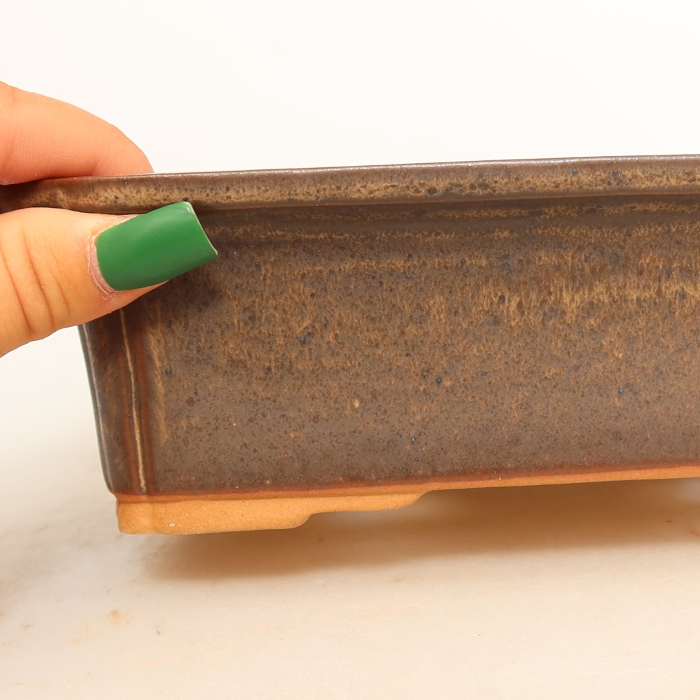 Miska ceramiczna  20 x 15,5 x 5,5 cm, kolor brązowy