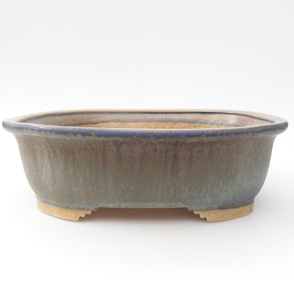 Ceramiczna miska bonsai 24 x 21 x 7,5  cm, kolor niebieski