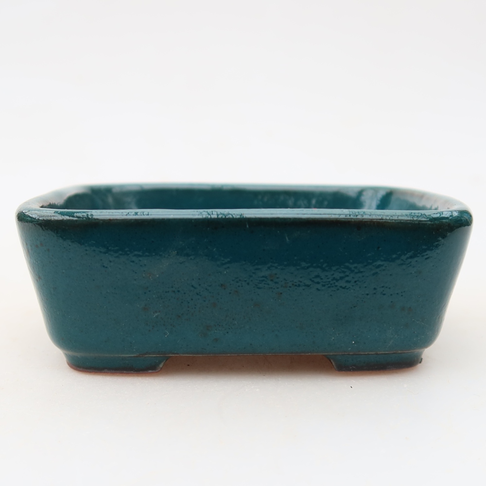 Ceramiczna miseczka do bonsai 10 x 8 x 3,5 cm, kolor zielony