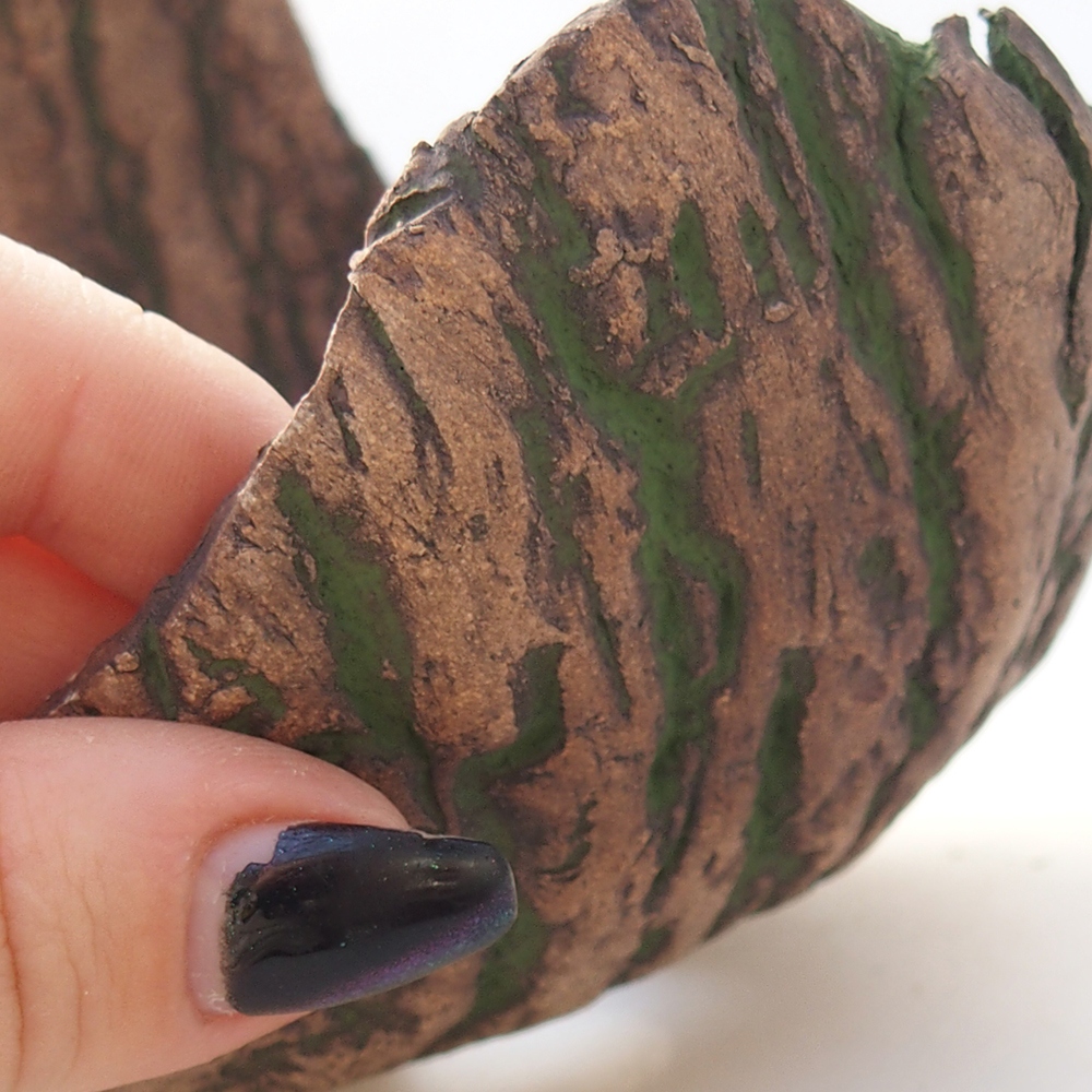 Ceramiczna muszla 13 x 12 x 12,5 cm, kolor zielony