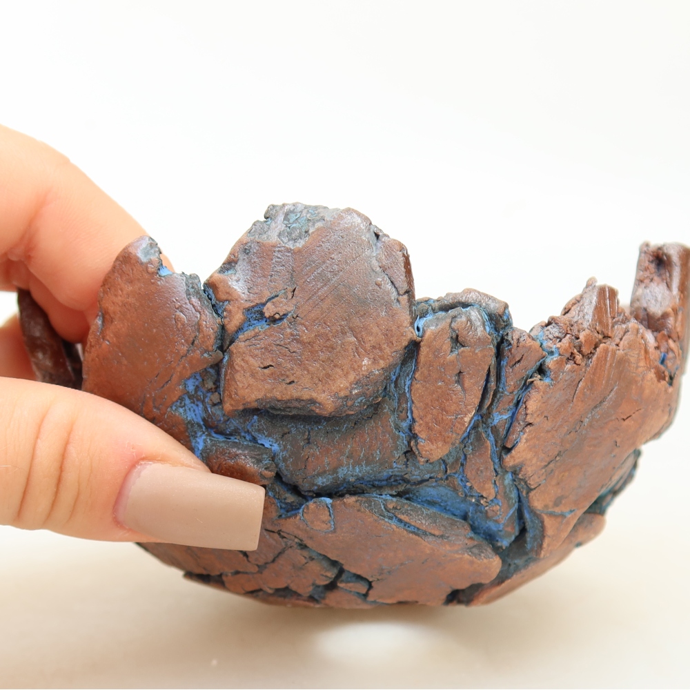 Ceramiczna skorupka 11 x 10,5 x 6 cm, kolor niebieski