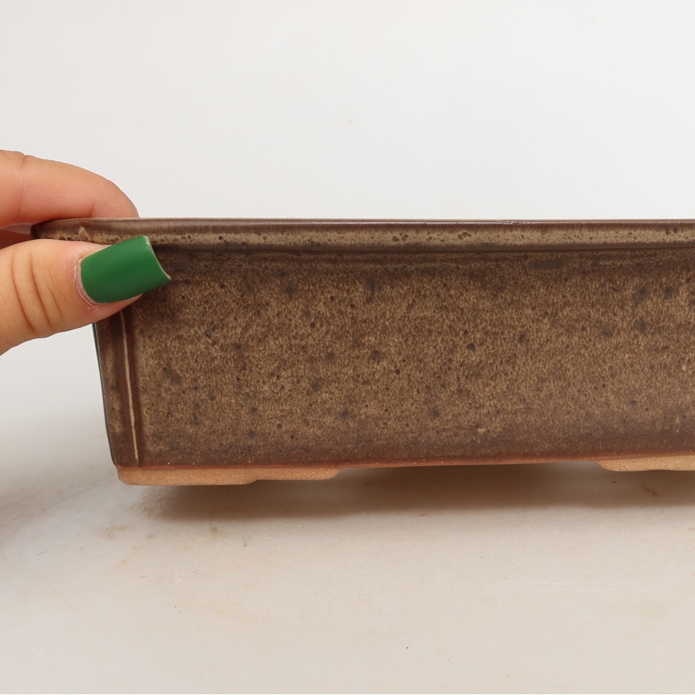 Miska ceramiczna  20 x 15,5 x 5,5 cm, kolor brązowy