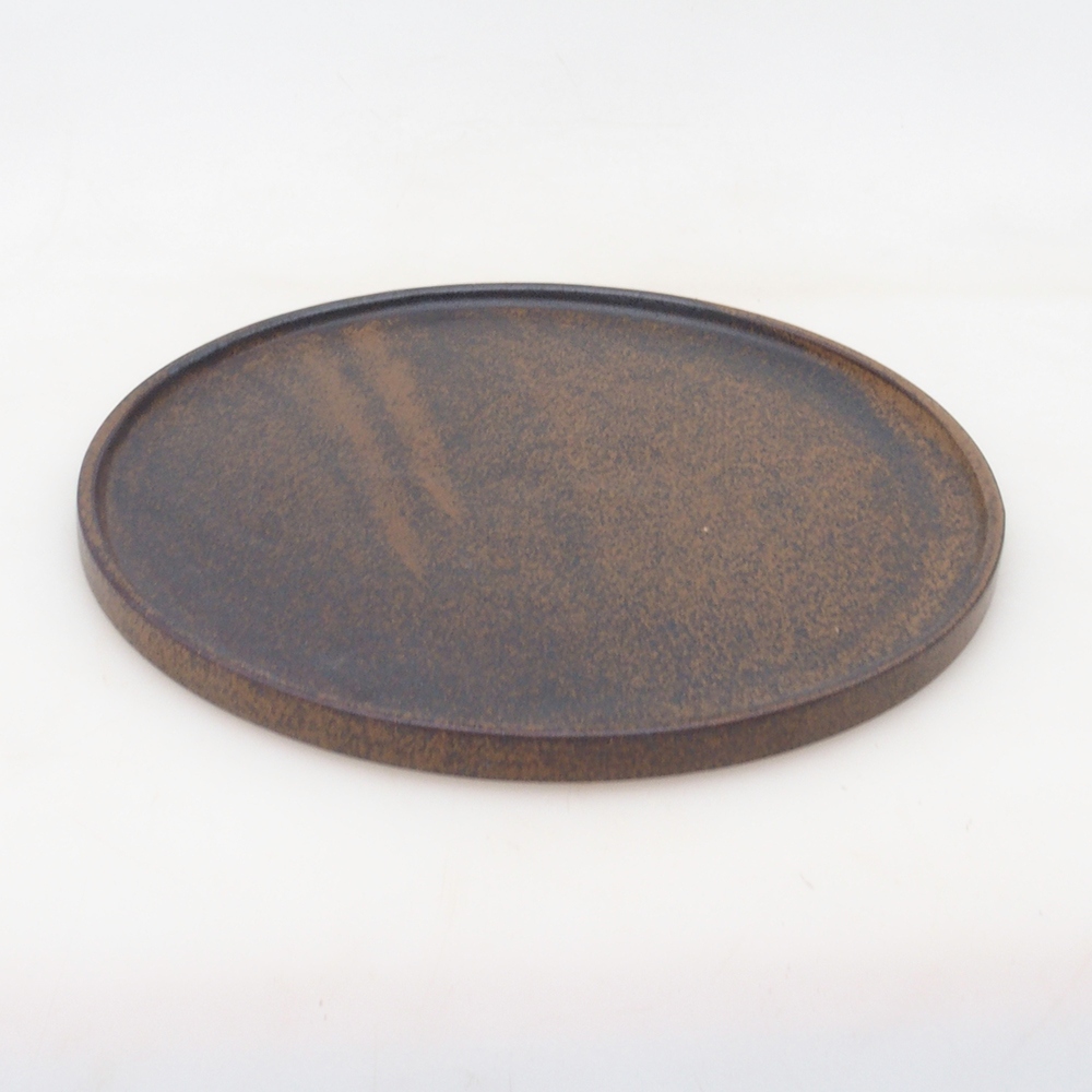 Bonsai bowl round D7-S - 16 x 16 x 1 cm - brązowy