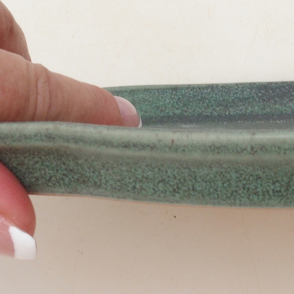 Miska ceramiczna H75 - 18,5 x 13 x 1,5 cm - zielona