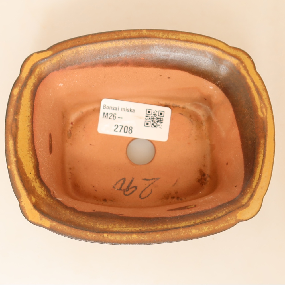 Miska ceramiczna  13 x 10,5 x 5,5 cm, kolor brązowy