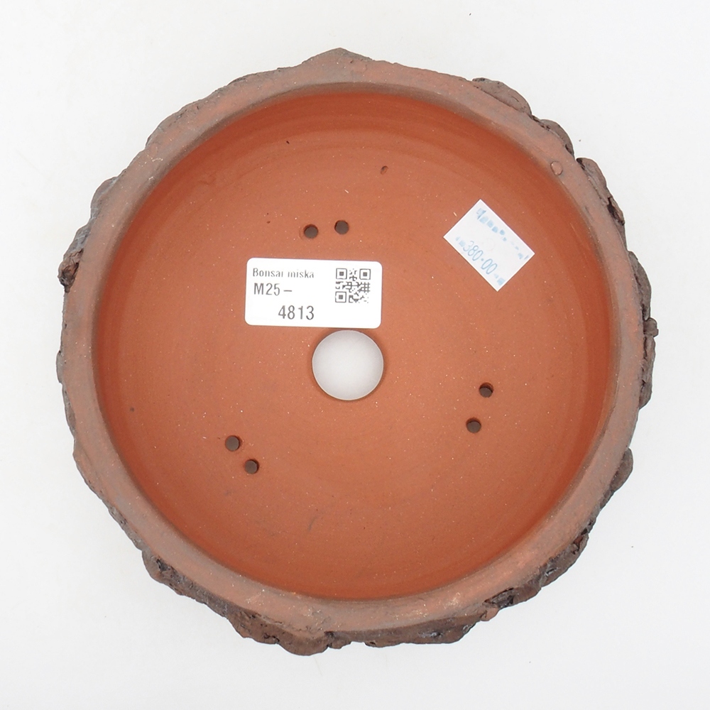 Ceramiczna miska bonsai 14,5 x 14,5 x 6 cm, kolor brązowy