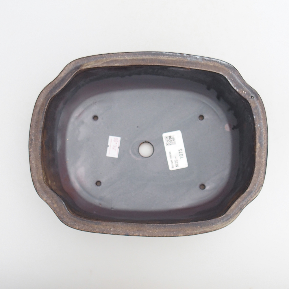 Ceramiczna miska do bonsai 22 x 16,5 x 7 cm, kolor metaliczny