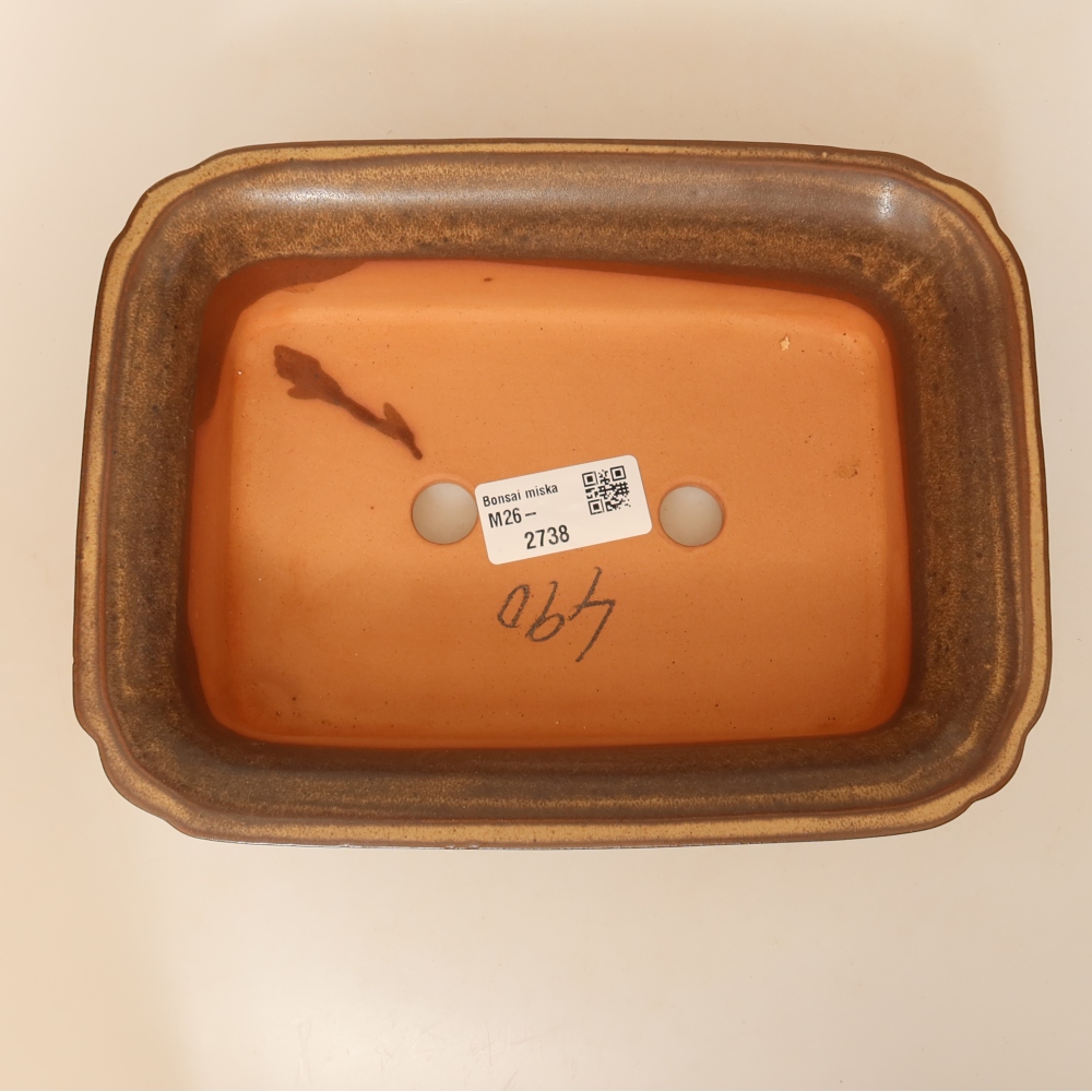 Miska ceramiczna  20 x 15,5 x 5,5 cm, kolor brązowy