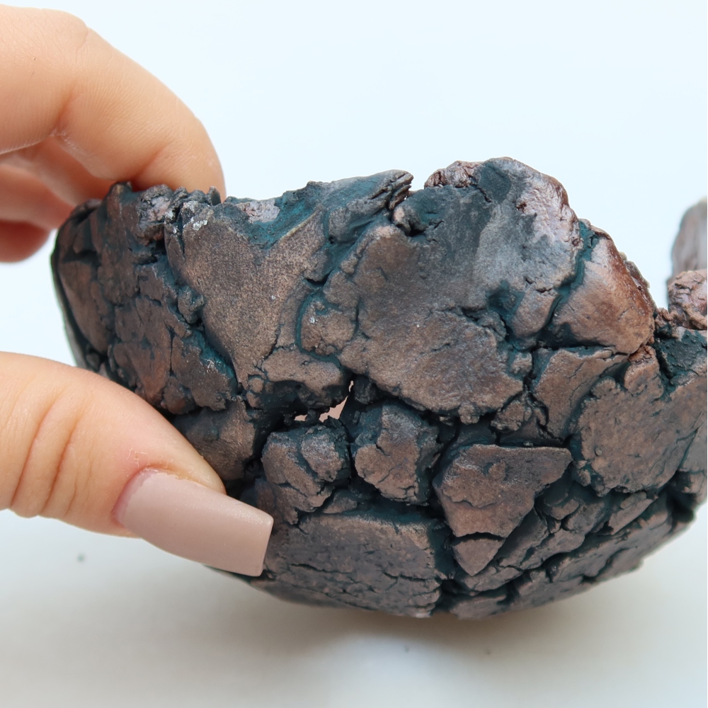 Ceramiczna skorupa  11 x 11 x 7,5 cm, kolor zielony