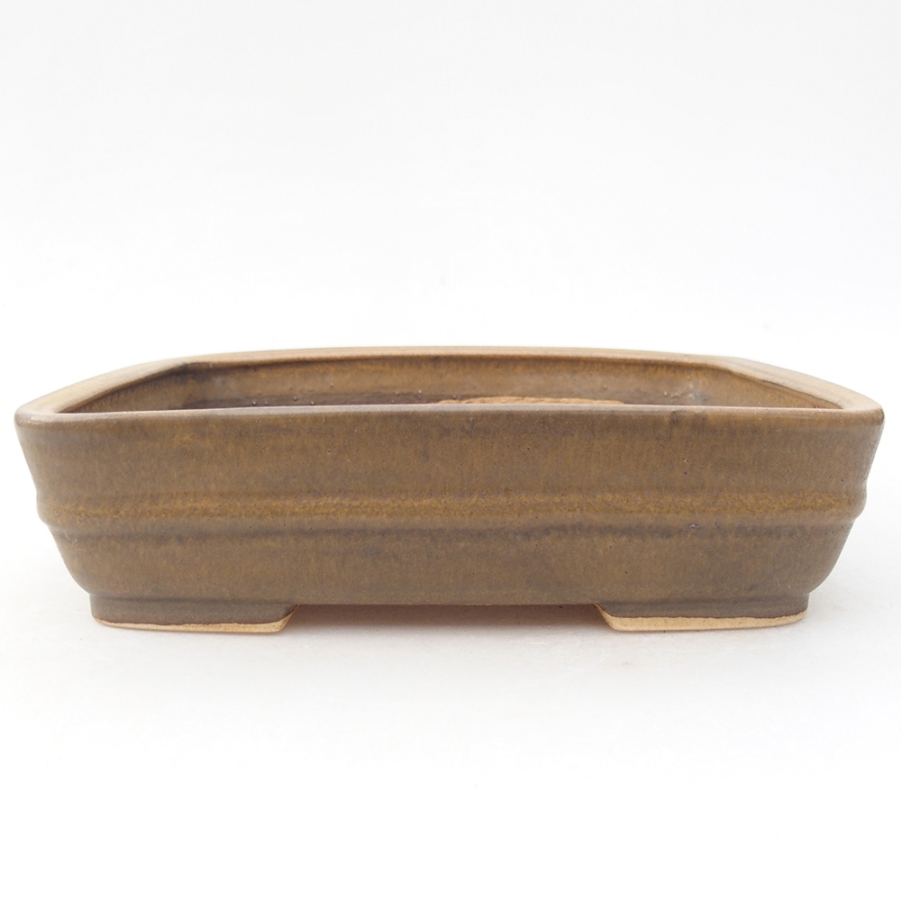 Ceramiczna miska bonsai 18 x 15 x 5 cm, kolor brązowy
