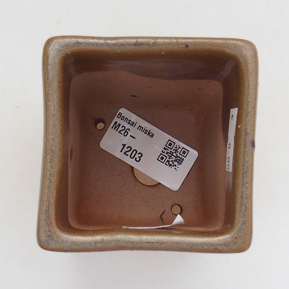 Ceramiczna miska do bonsai 7,5 x 7,5 x 10,5 cm, brązowa