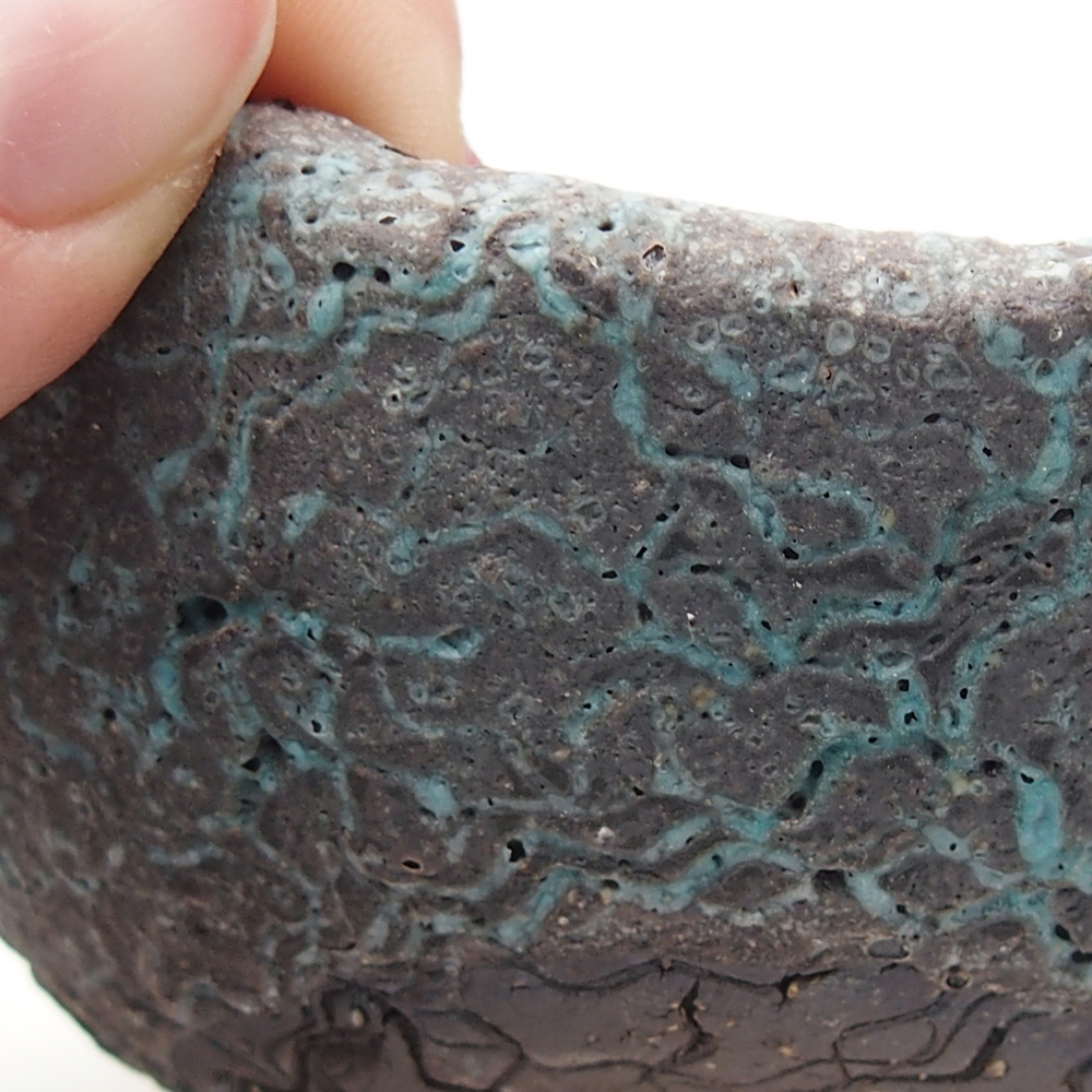 Ceramiczna muszla 9 x 9 x 5,5 cm, kolor niebieski