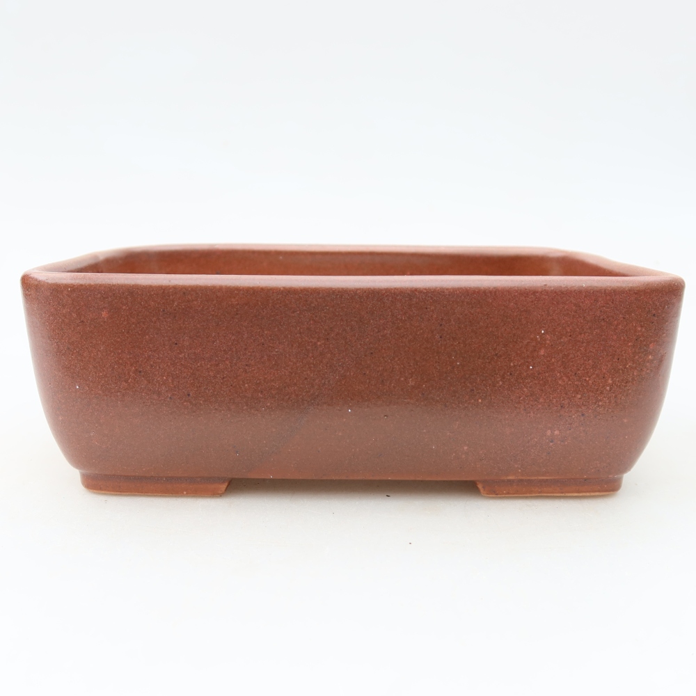 Ceramiczna miska do bonsai 16 x 10,5 x 5,5 cm, kolor bordowy