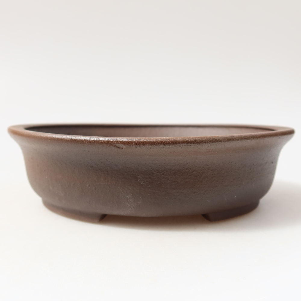 Ceramiczna miska do bonsai 15,5 x 14,5 x 4 cm, kolor brązowy