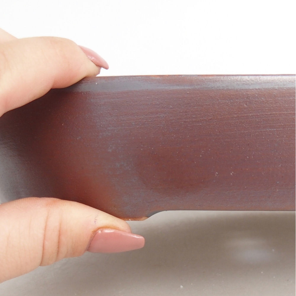 Ceramiczna miska do bonsai 22 x 17 x 4 cm, kolor metaliczny