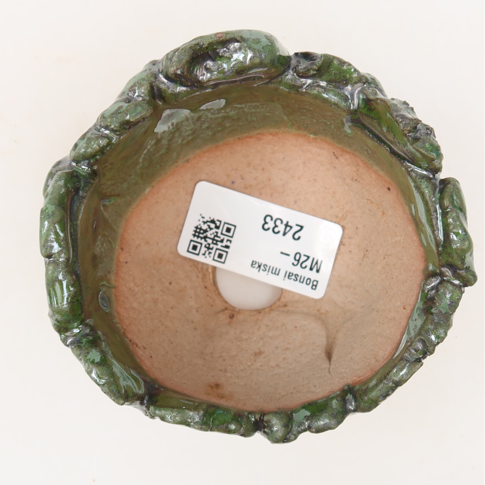 Ceramiczna muszla 9 x 8,5 x 5,5 cm, kolor zielony