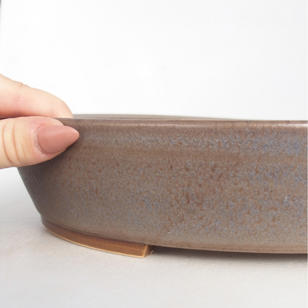 Ceramiczna misa do bonsai 31,5 x 27,5 x 6,5 cm, kolor niebieski