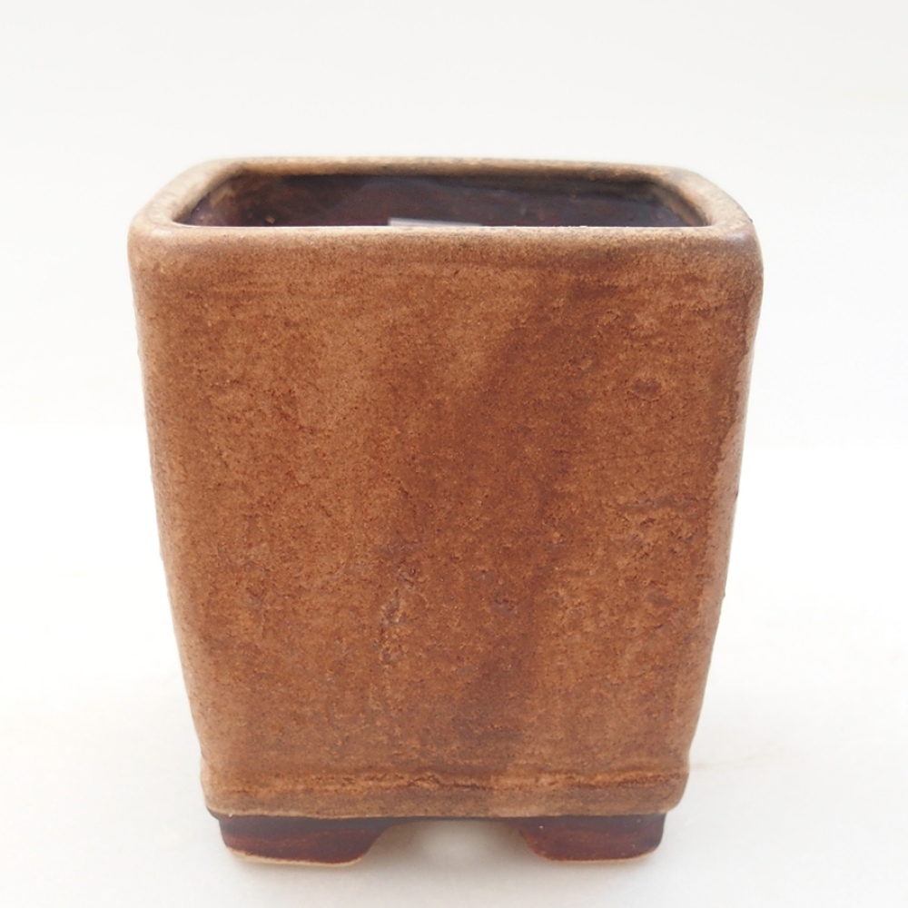 Ceramiczna miska bonsai 6,5 x 6,5 x 7 cm, kolor różowy