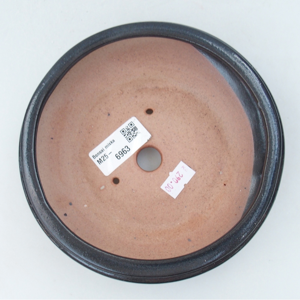 Ceramiczna miska do bonsai 15 x 15 x 5 cm, czarna