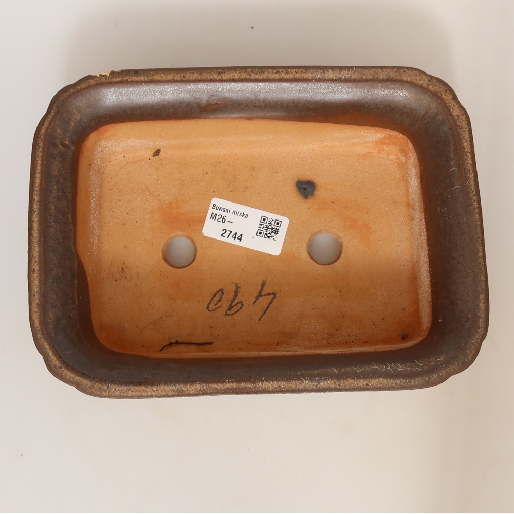 Miska ceramiczna  20 x 15,5 x 5,5 cm, kolor brązowy