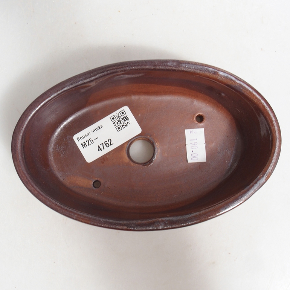 Ceramiczna miska bonsai 15 x 9,5 x 4 cm, kolor czerwony