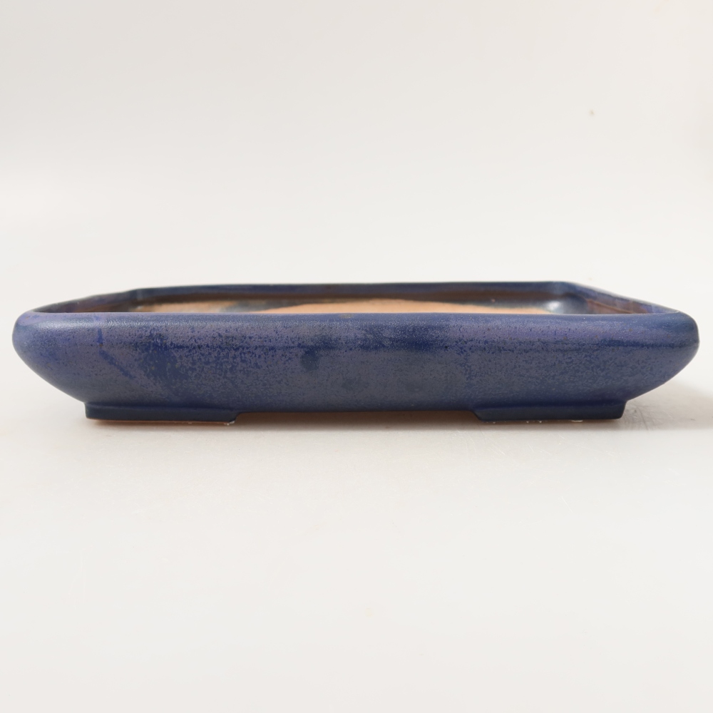 Ceramiczna miska do bonsai 24 x 17,5 x 4 cm, kolor niebieski