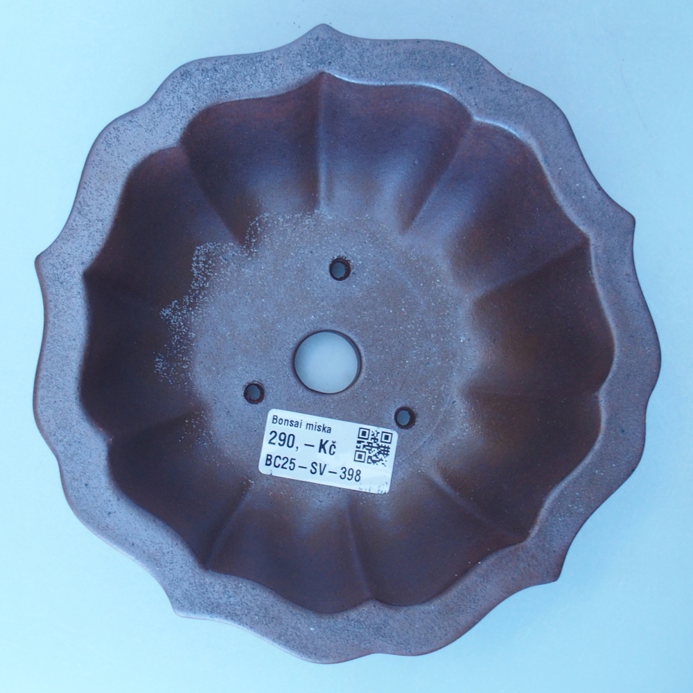 Miska 14,5 x 14,5 x 8,5 cm brązowa