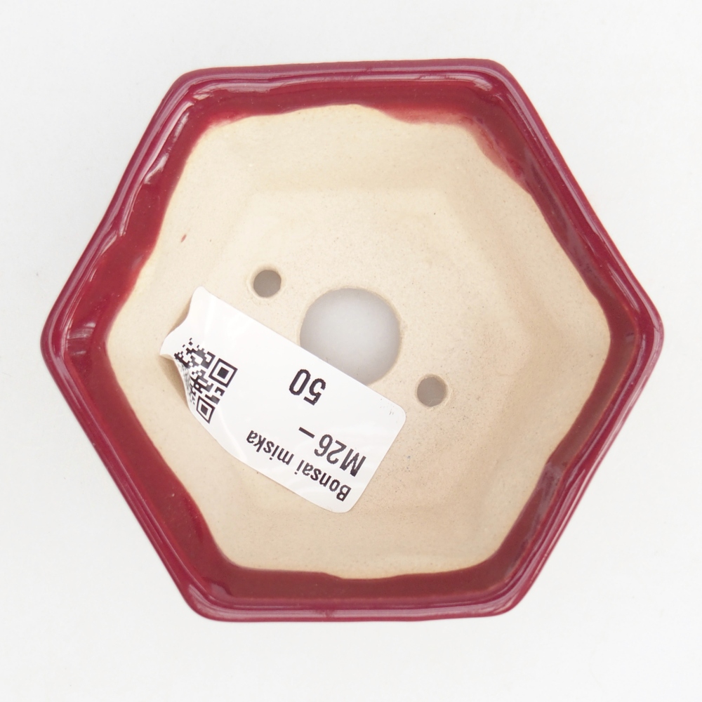 Mini miska do bonsai 8 x 7 x 4 cm, bordowa