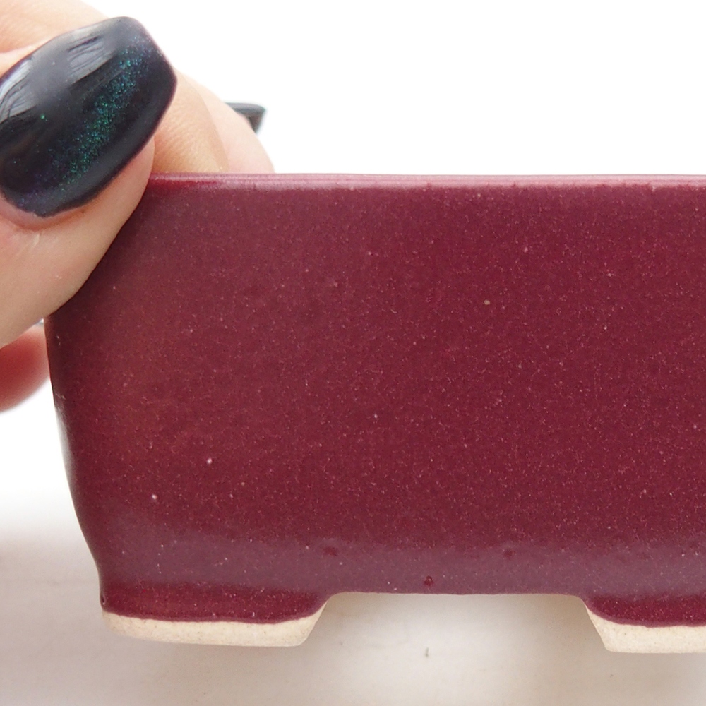 Mini miska do bonsai 7 x 7 x 4 cm, bordowa