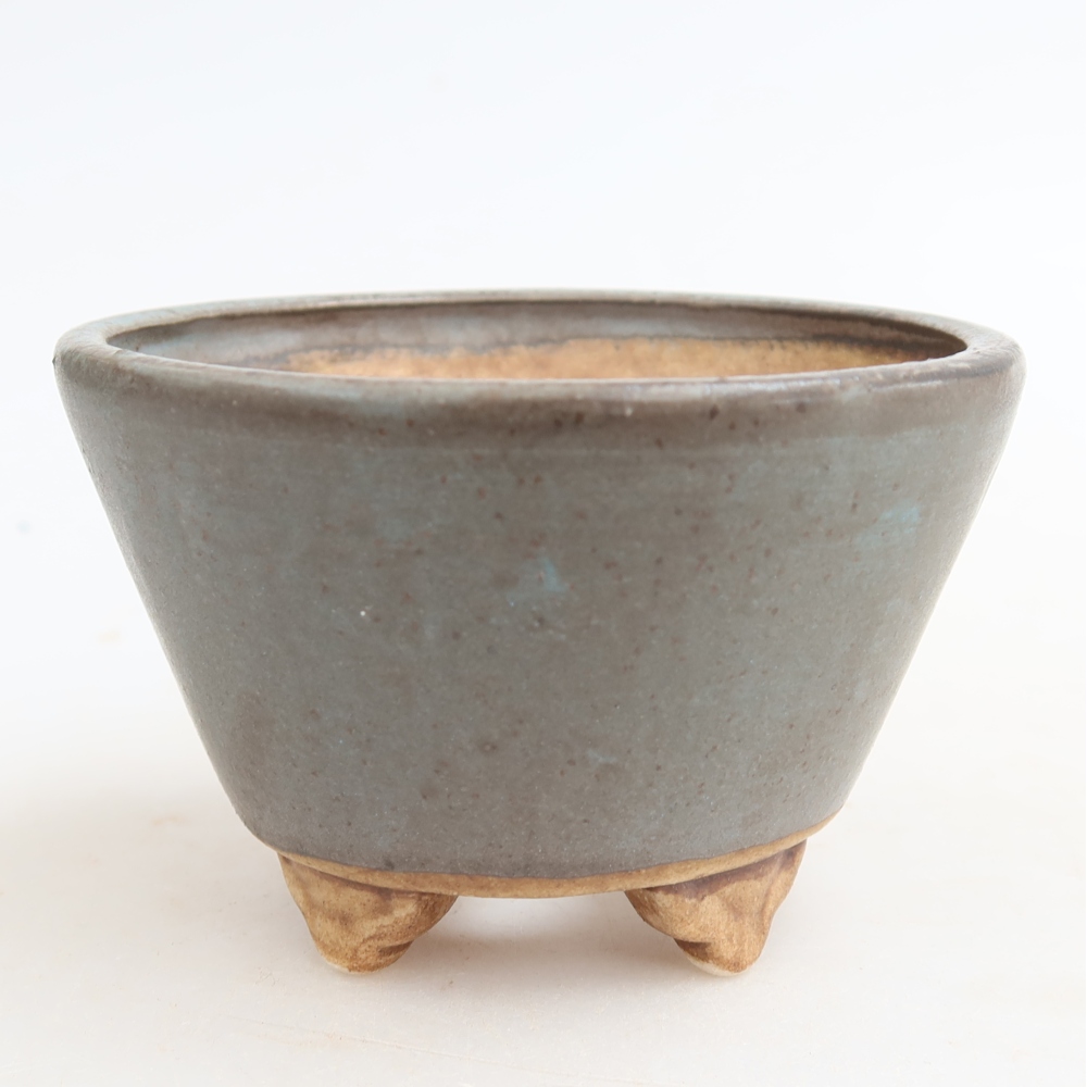 Ceramiczna miska do bonsai 8,5 x 8,5 x 5 cm, kolor niebieski