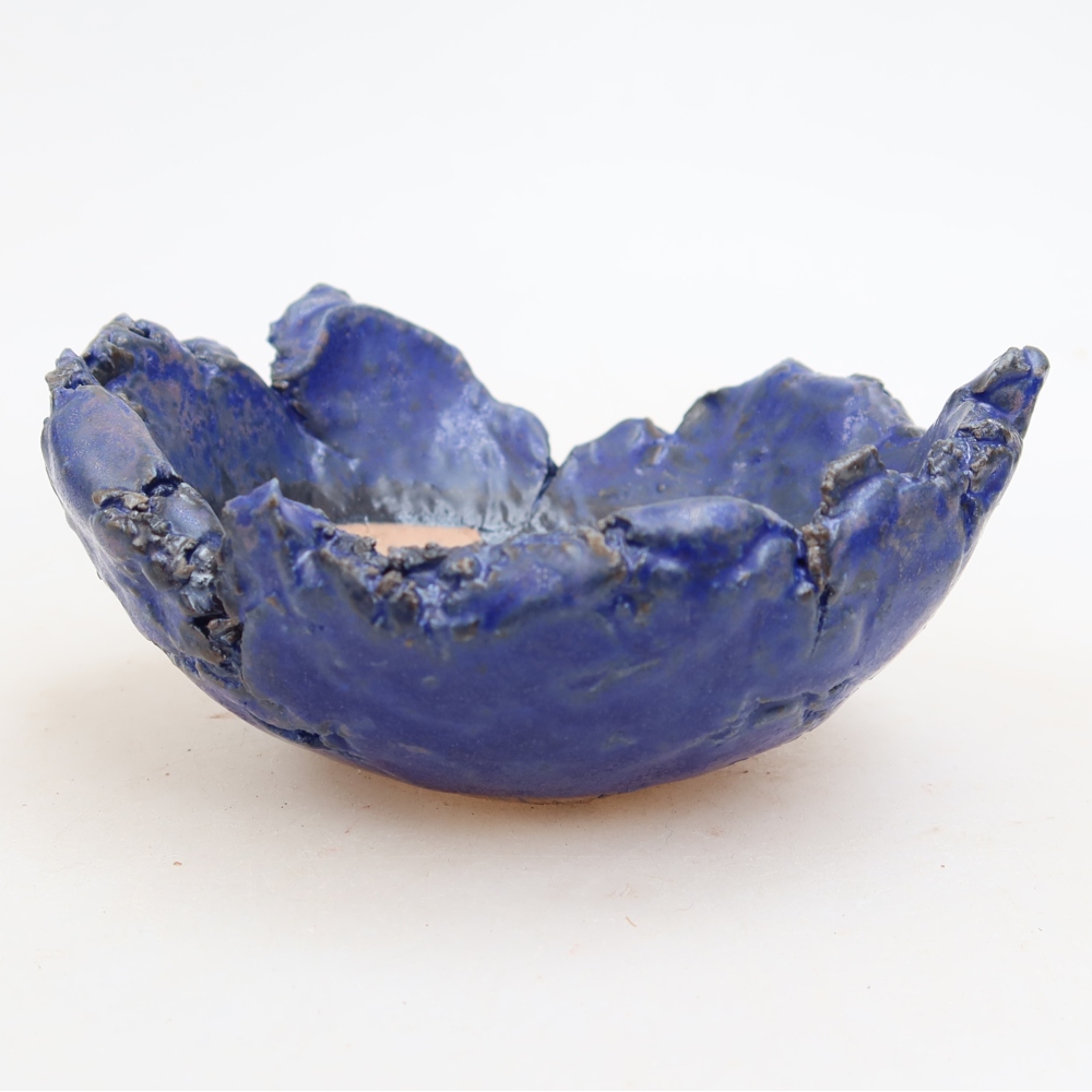 Ceramiczna skorupka  11,5 x 10,5 x 5,5 cm, kolor niebieski
