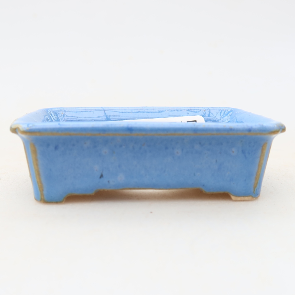 Ceramiczna miseczka do bonsai 7 x 5 x 2 cm, kolor niebieski