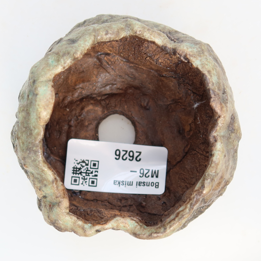 Ceramiczna skorupka  7 x 7 x 5,5 cm, kolor zielony